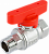 Кран шаровой FAR 1/2", ВР-НР, красн. бабочка, хром